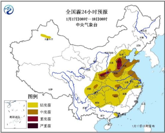 全国霾24小时预报